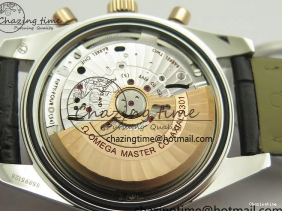 0518 Neat Speedmaster ’57 Co-Axial SS RG OMF 1:1 Best Edition Black Dial On Leather Strap A9300 (Free Leather Strap) 8067